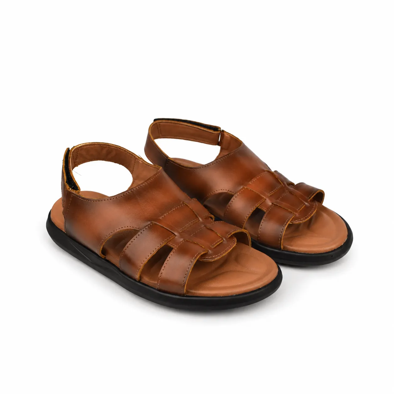 Sandales pour homme 032 marron Cuir  miniature